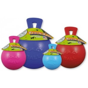 Afbeelding Jolly Tug-n-Toss Ball Small (10 cm) Hond Blauw door Brekz.nl