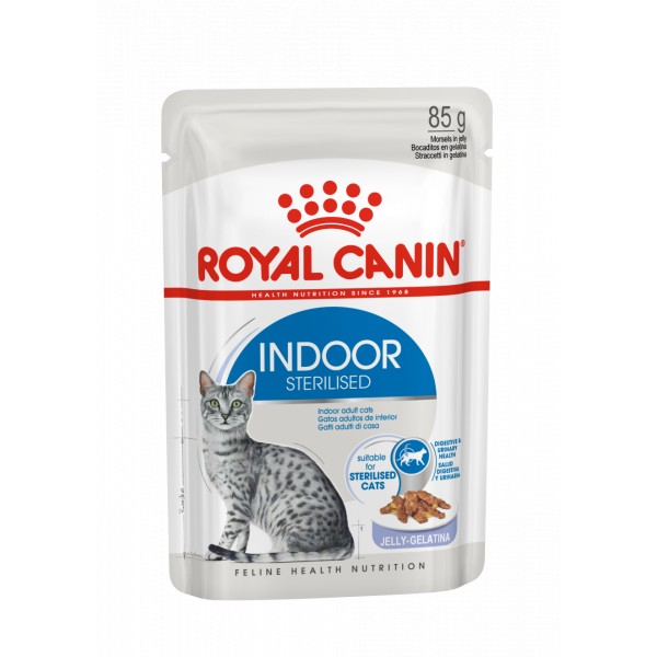 Royal Canin Royal Canin Indoor Sterilised natvoer kat (in gelei) 2 dozen (24 x 85 g)