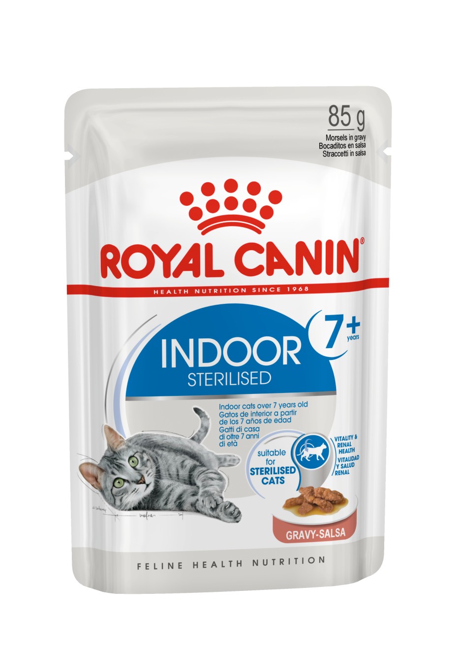 Royal Canin Sterilised Indoor 7+ in Gravy - 12 x 85 gram