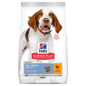 Afbeelding Hill's Adult No Grain met kip hondenvoer 12 kg door Brekz.nl