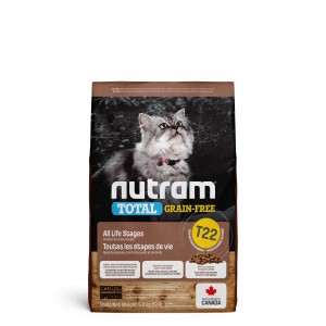 Afbeelding Nutram Graanvrij Kalkoen & Kip T22 kattenvoer 5,4 kg door Brekz.nl