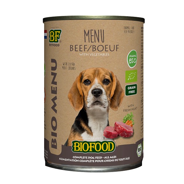 Biofood BF Petfood Biofood Organic Bio Menu rund natvoer hond (400 g) 12 x 400 g