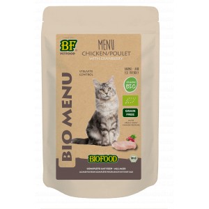 Biofood Organic Kip menu natvoer kat (zakjes 100 gr) 20 x 100 gr