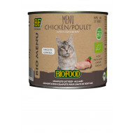 BF Petfood Biofood Organic Bio Menu Struvite Control kip natvoer kat (blik 200 gram) 12 x 200 g