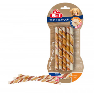 Afbeelding van 8in1 Triple Flavour sticks hondensnacks 10 stuks