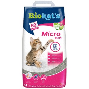 Afbeelding Biokat's Micro Fresh kattengrit 14 liter door Brekz.nl