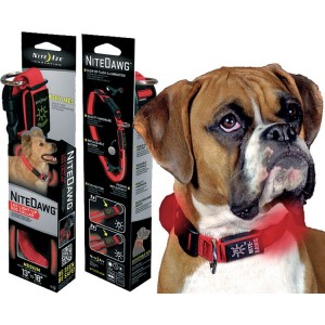 Afbeelding NiteDawg Lichtgevende Halsband voor de hond Large door Brekz.nl