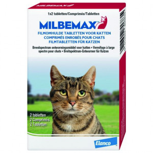 Afbeelding Milbemax Grote Kat 2 Tabletten door Brekz.nl