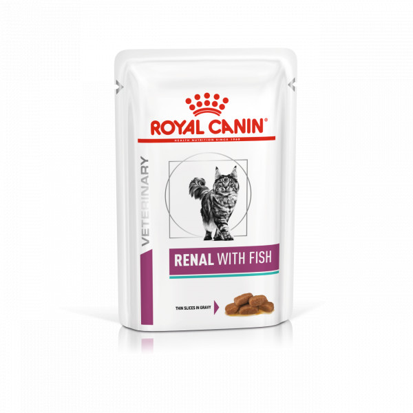 Royal Canin Veterinary Renal with fish zakjes kattenvoer 3 dozen (36 x 85 g)