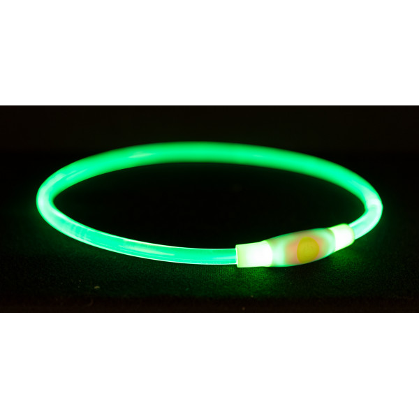 Flash lichthalsband 65 cm groen voor de hond 3 stuks