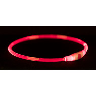 Flash lichthalsband 65 cm rood voor de hond 3 stuks