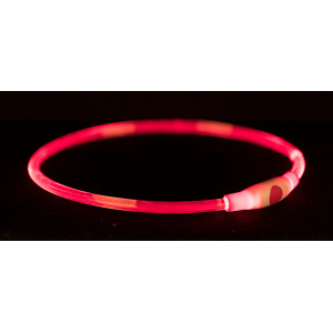Flash lichthalsband 65 cm rood voor de hond 1 stuk