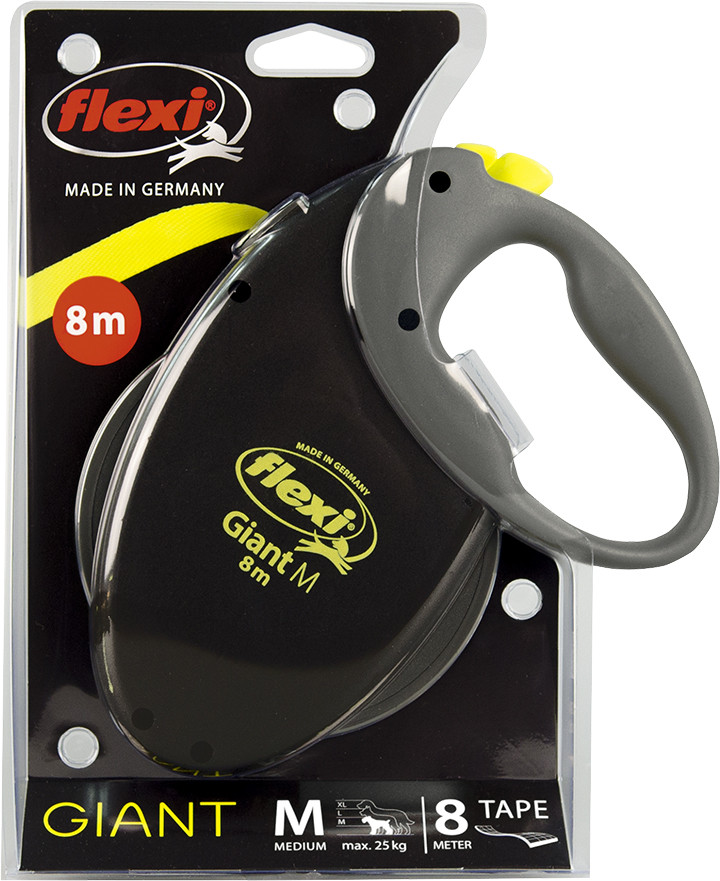 Flexi Giant M 8 meter (neon) voor de hond