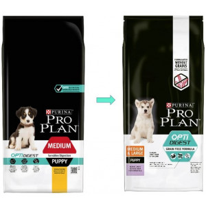 Afbeelding Purina Pro Plan Medium Puppy - Sensitive Digestion Graanvrij - 12 kg door Brekz.nl