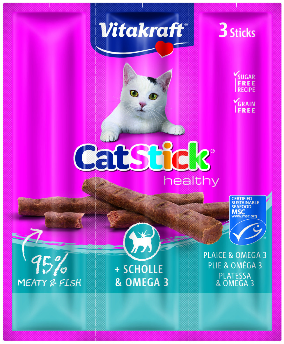 Vitakraft Catstick Healthy schol & omega-3 kattensnoep