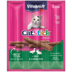 Afbeelding Vitakraft Catsticks Mini Eend/Konijn kattensnoep 3 stuks door Brekz.nl