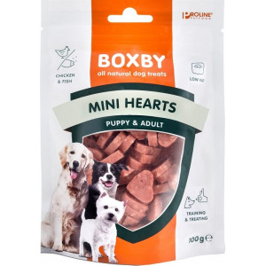 Afbeelding Boxby for dogs Puppy Snacks Mini Hearts 100 gram door Brekz.nl