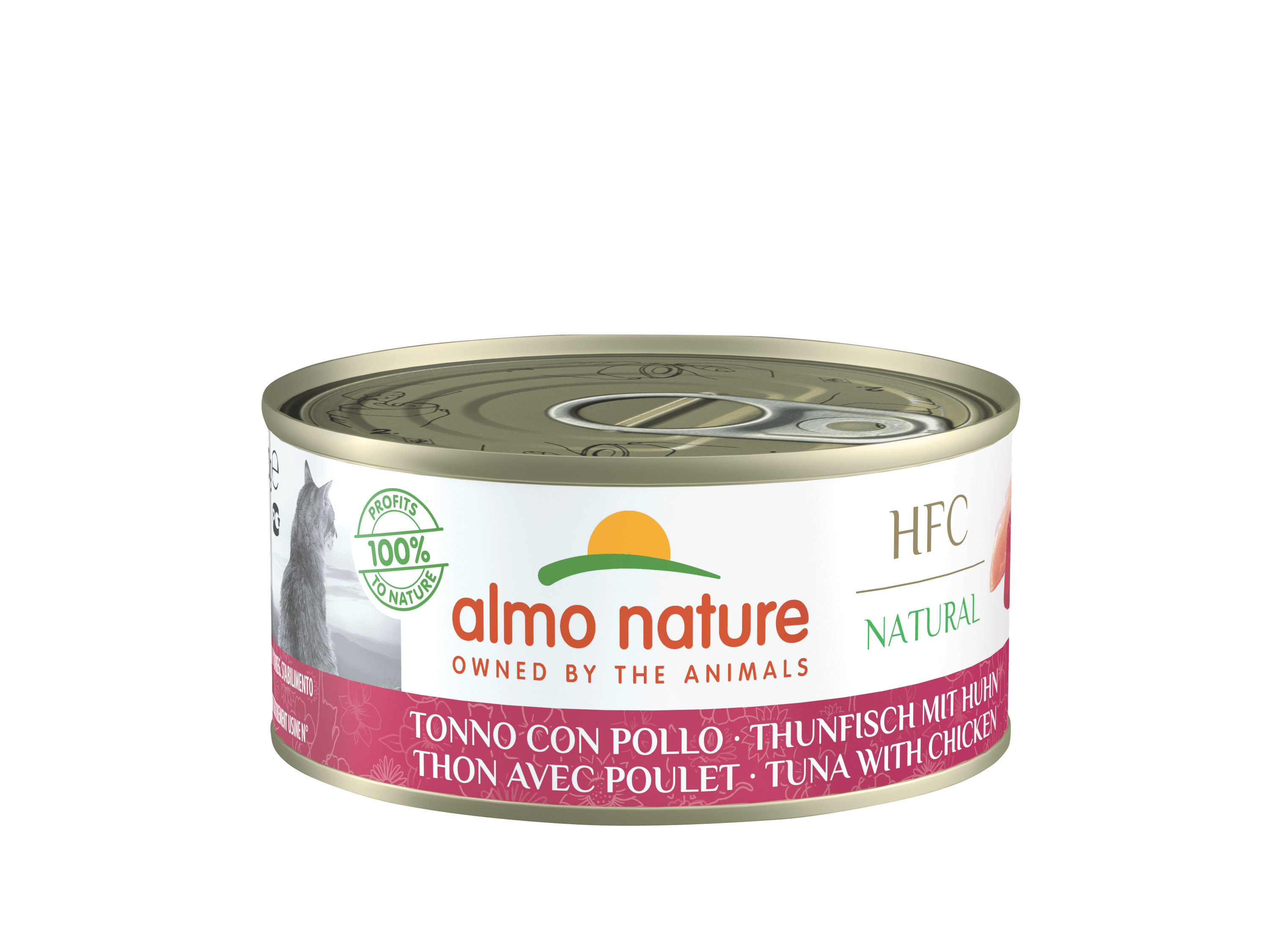 Almo Nature HFC Natural tonijn en kip natvoer kat (150 g)