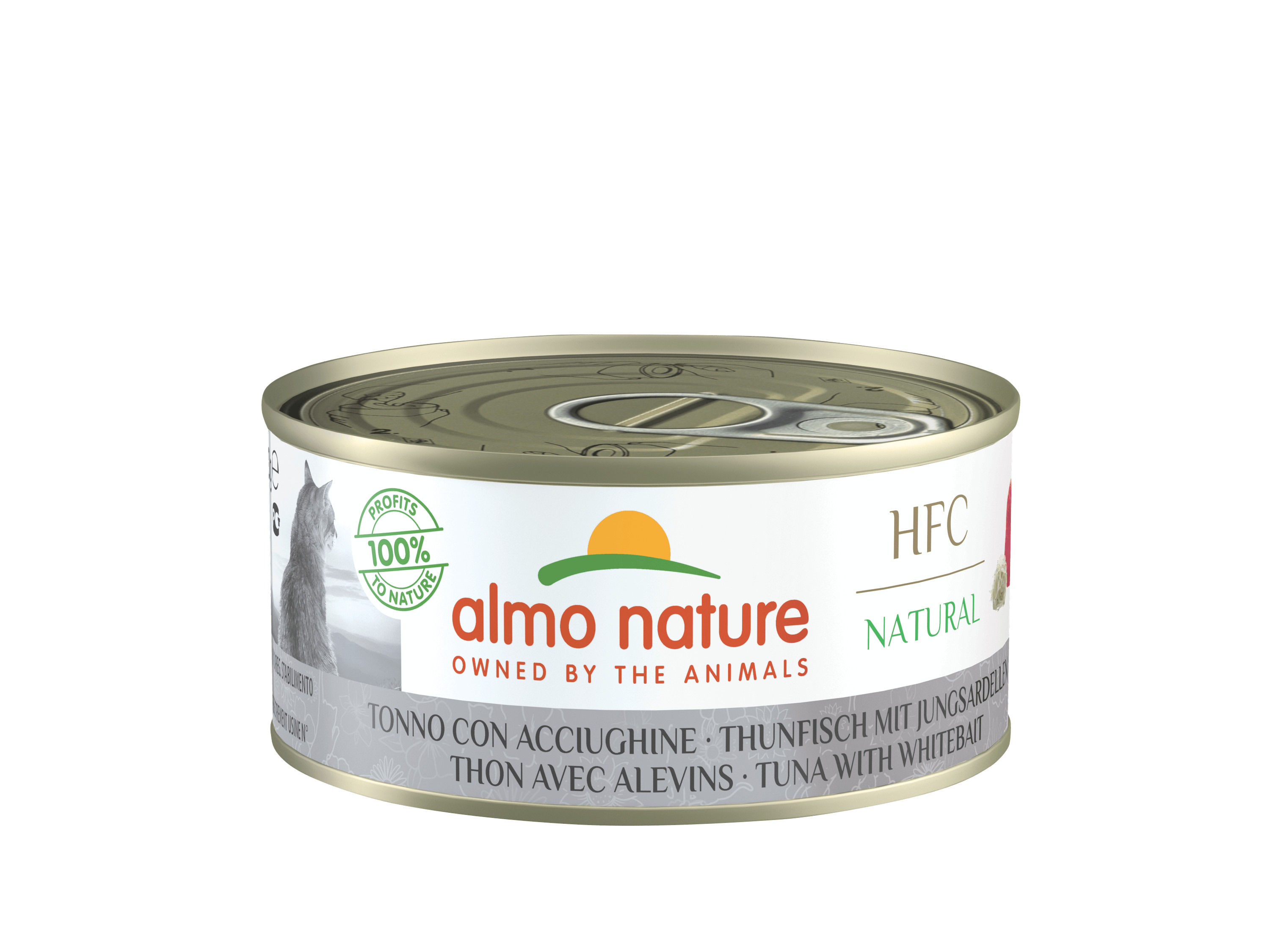 Afbeelding van 12x150 g Natural tonijn met jonge ansjovis (150 g) Almo Nature Kattenvoer