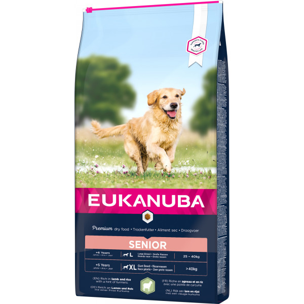 Eukanuba Senior Large met lam & rijst hondenvoer 3 x 2,5 kg