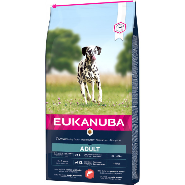 Eukanuba Adult Large met zalm & gerst hondenvoer 12 kg