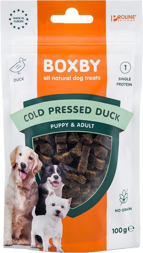 Afbeelding van 100 g Boxby Cold Pressed Duck (eend) hondensnack