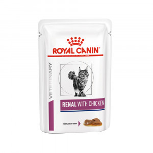 Afbeelding Royal Canin Veterinary Diet Renal Chicken zakjes kattenvoer 12 zakjes door Brekz.nl