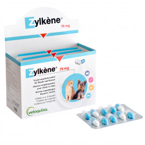 Afbeelding Zylkène 75 mg - 100 capsules (kat & kleine hond) door Brekz.nl