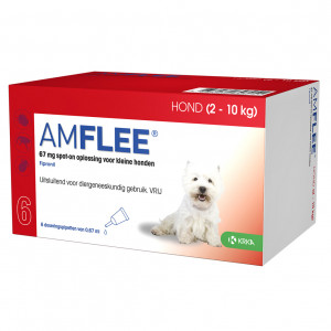 Amflee Spot-on Hond - 67 mg - 6 pipetten