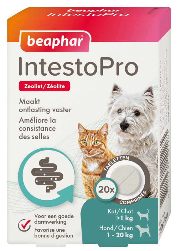 Intestop tabletten voor hond en kat