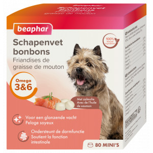 Beaphar Schapenvet Mini bonbons met zalm voor de hond 3 verpakkingen