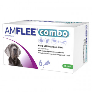 Amflee Combo Spot-on Hond - 402 mg (>40kg) - 6 pipetten