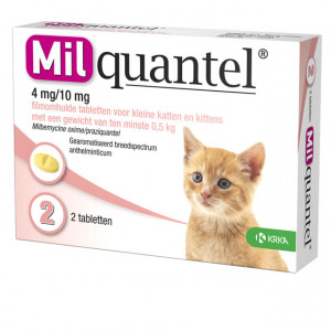 Afbeelding Milquantel Kleine Kat/Kitten (4 mg) - 2 tabletten door Brekz.nl