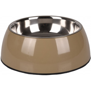 Voer- en drinkbak Divar taupe voor de hond M 17,5 cm 470 ml