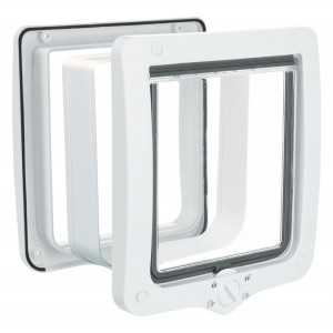 Afbeelding TRIXIE Kattenluik met 4 standen 24x28 cm wit door Brekz.nl