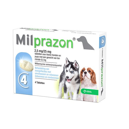 Milprazon Ontwormingsmiddel hond en puppy (0,5 - 5 kg)