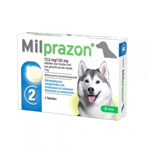 Afbeelding Milprazon hond ontwormingsmiddel ( 5-75 kg) 48 Tabletten door Brekz.nl