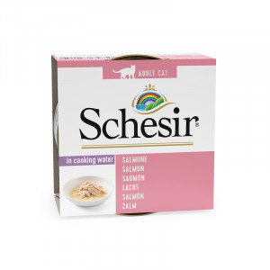 Afbeelding Schesir Kat Zalm Naturel 14x85 Gr door Brekz.nl