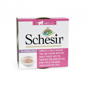 Afbeelding Schesir kat tonijn/kip/rijst kattenvoer 85 gr door Brekz.nl