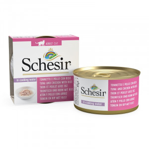 Afbeelding Schesir kat tonijn/kip/rijst kattenvoer 85 gr door Brekz.nl