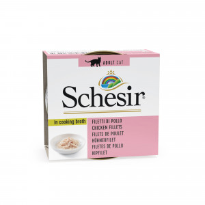 Afbeelding Schesir bouillon kip kattenvoer 70 gr door Brekz.nl