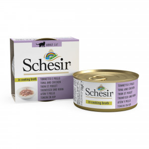 Schesir bouillon tonijn / kip kattenvoer 70 gr