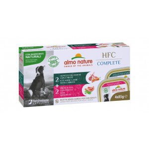 Almo Nature HFC Complete multipack lam / ham natvoer hond 85 gr 1 tray ( 4 x 85 gram)