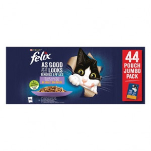 Afbeelding Purina Felix Elke Dag Feest Mix Selectie in gelei kattenvoer 44x85g Per doos (44 x 85 gr) door Brekz.nl