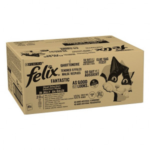 Purina Felix Elke Dag Feest Mix Selectie in gelei kattenvoer 80x85g Per doos (80 stuks)