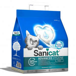 Afbeelding Sanicat Advanced Hygiene kattengrit 10 liter door Brekz.nl