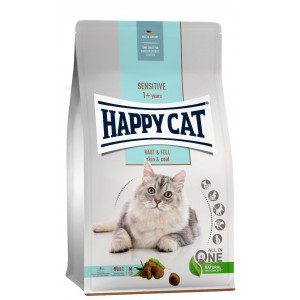 Afbeelding Happy Cat Adult Sensitive Haut & Fell (huid vacht) kattenvoer 1,3 kg door Brekz.nl