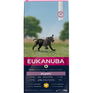 Afbeelding Eukanuba Growing Puppy Large Breed kip hondenvoer 15 kg door Brekz.nl