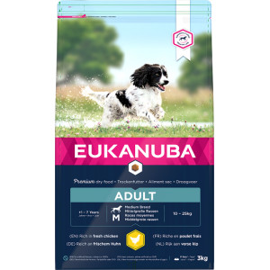 Eukanuba Active Adult Medium Breed kip hondenvoer 15 + 3 kg