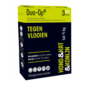 Duo-Op spot-on anti-vlooienmiddel voor hond, kat en konijn 40 mg (tot 4 kg) 4 x 3 pipetten afbeelding